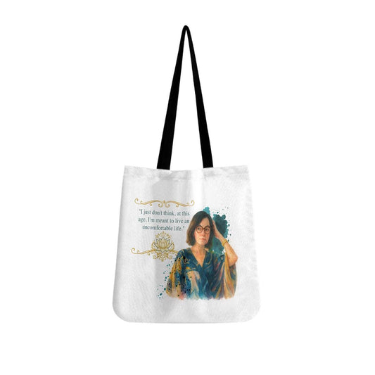 Victoria Ratliff Quote Tote Bag | vacation Fanmade Merch |  Watercolor | "Uncomfortable Life"