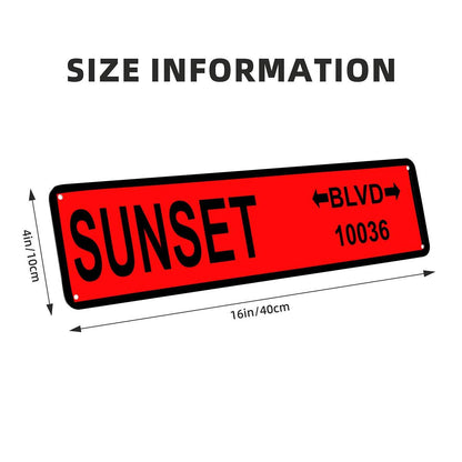 Sunset BLVD Fan Street Sign – Broadway Musical Tribute in Iconic Red & Black