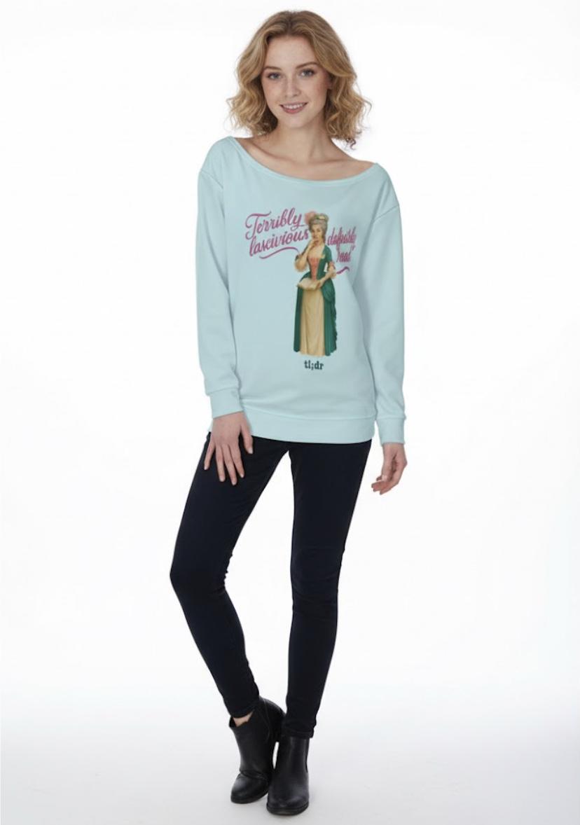 Spicy Romance Book Reader Sweatshirt: Rococo Romantasy Apparel