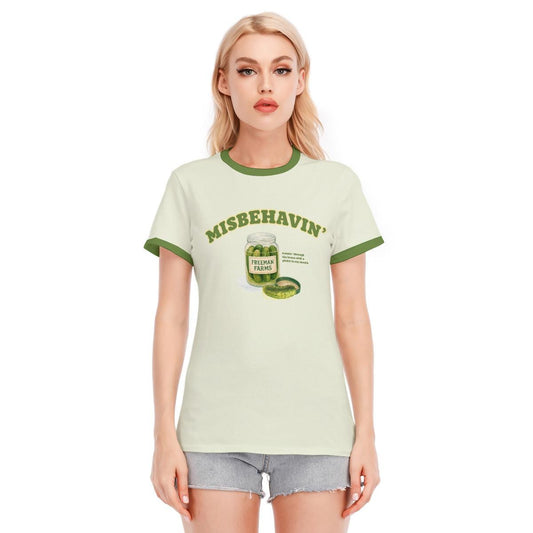 All-Over Print Women's Round Neck T-Shirt | 190GSM Cotton