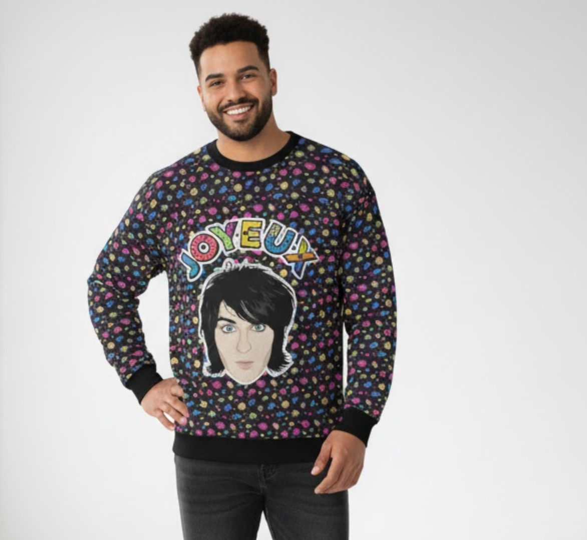 Joyeux Noël! | British Bake Off x Mighty Boosh Fan Pullover | Noel Fielding Oversized Sweater