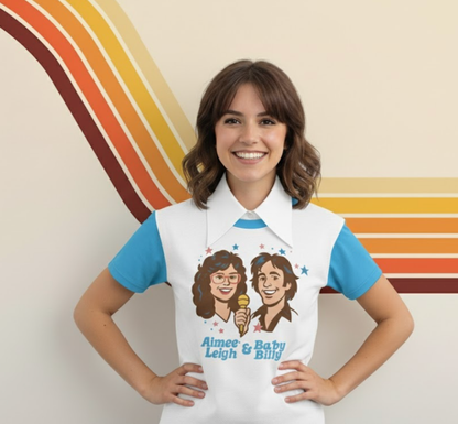 Righteous family Parody T-Shirt | Aimee-Lee and Baby Billy | Misbehavin' | Retro Vintage Style