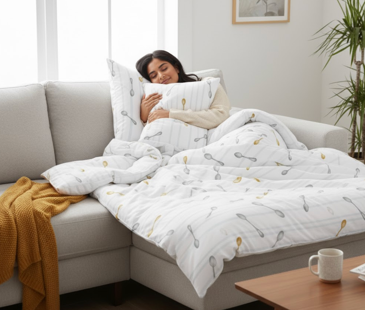 🥄 Extra Spoons Perfect Spoon 4 Piece Duvet Set (extra width)