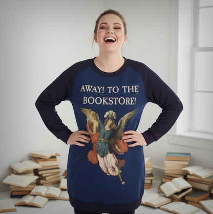 📖 🎺Away! To the Bookstore-Longline Sweater