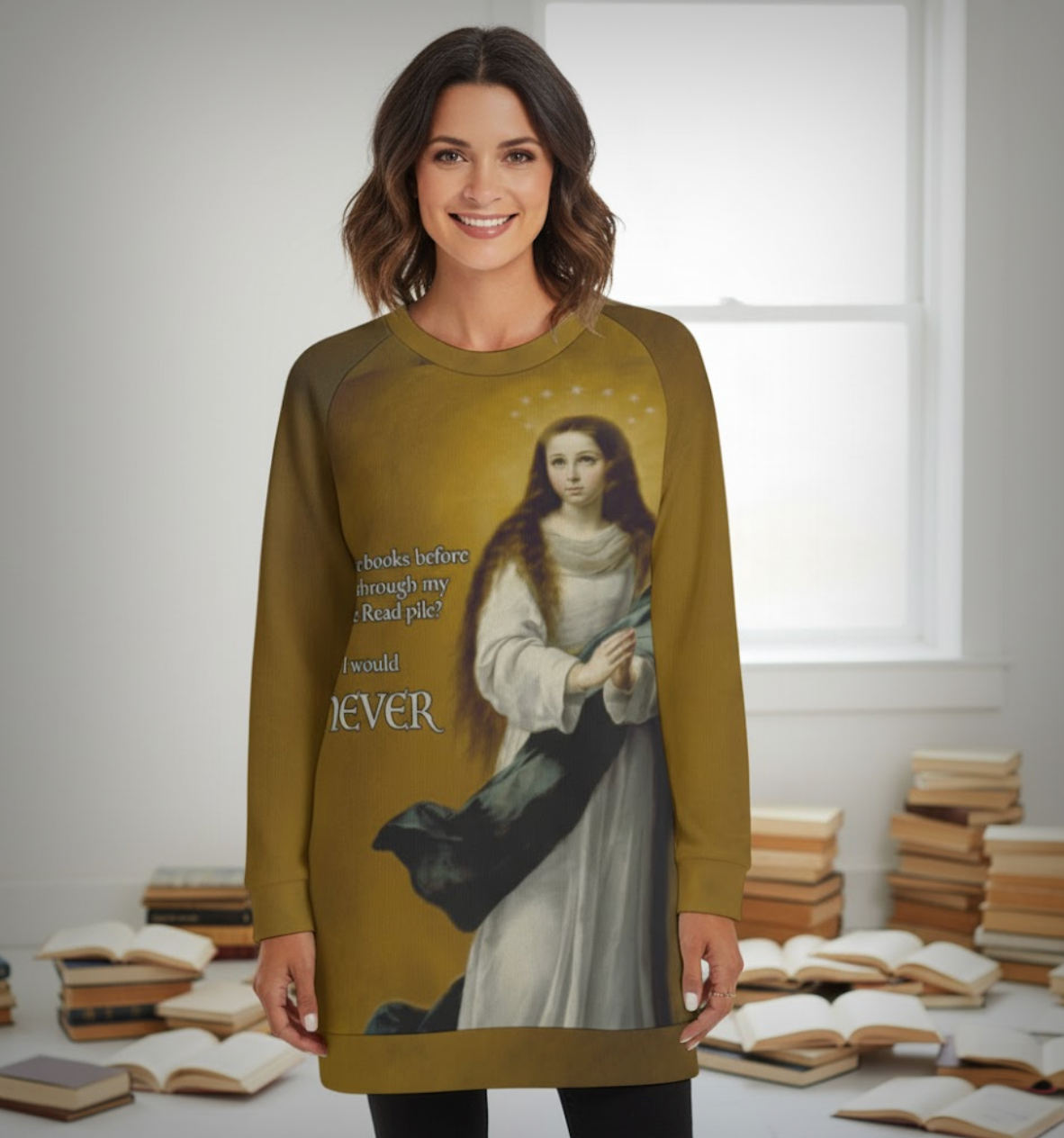 What TBR Pile?  Booktok Longline Sweater