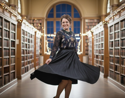 Goblin King Kaleidoscope Lace Sleeve Top