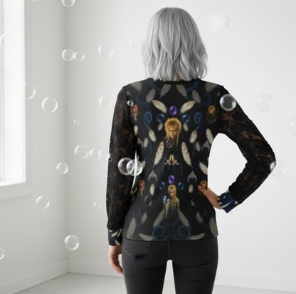 Goblin King Kaleidoscope Lace Sleeve Top