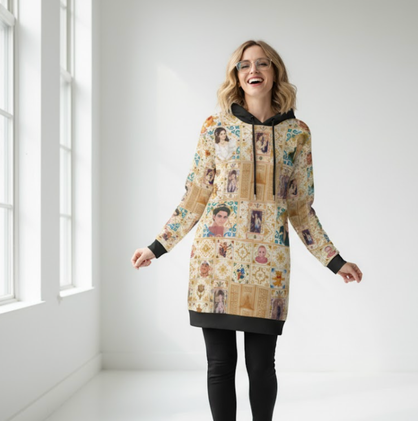 Goblin City Patchwork Longline Hoodie