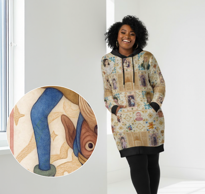 Goblin City Patchwork Longline Hoodie