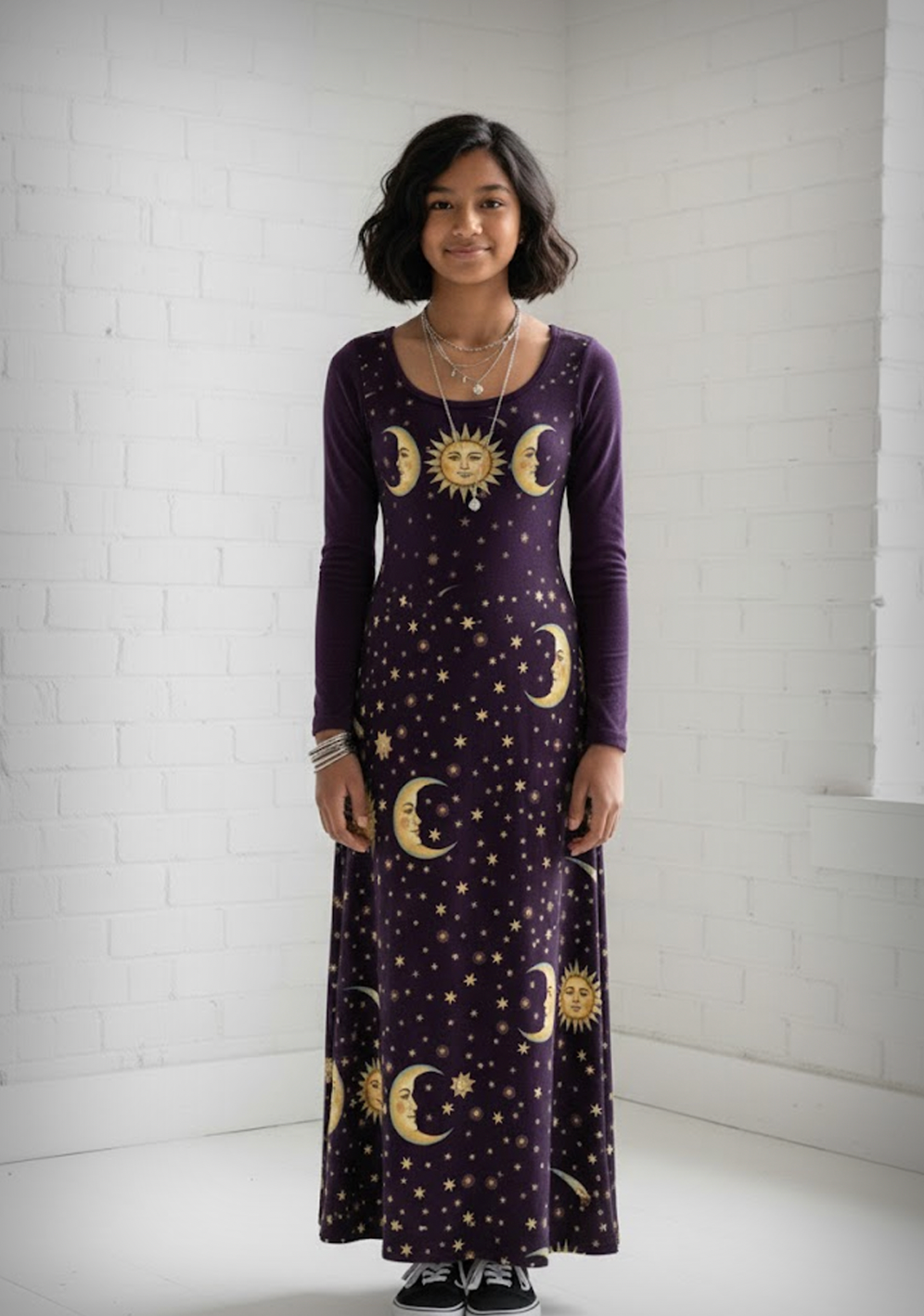 Celestial Whimsigoth Velvet Maxi Dress