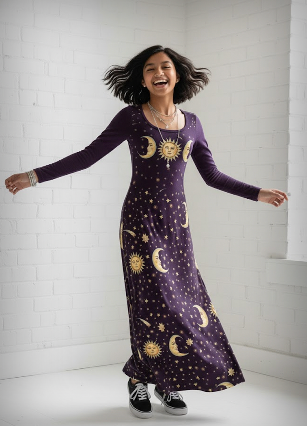 Celestial Whimsigoth Velvet Maxi Dress