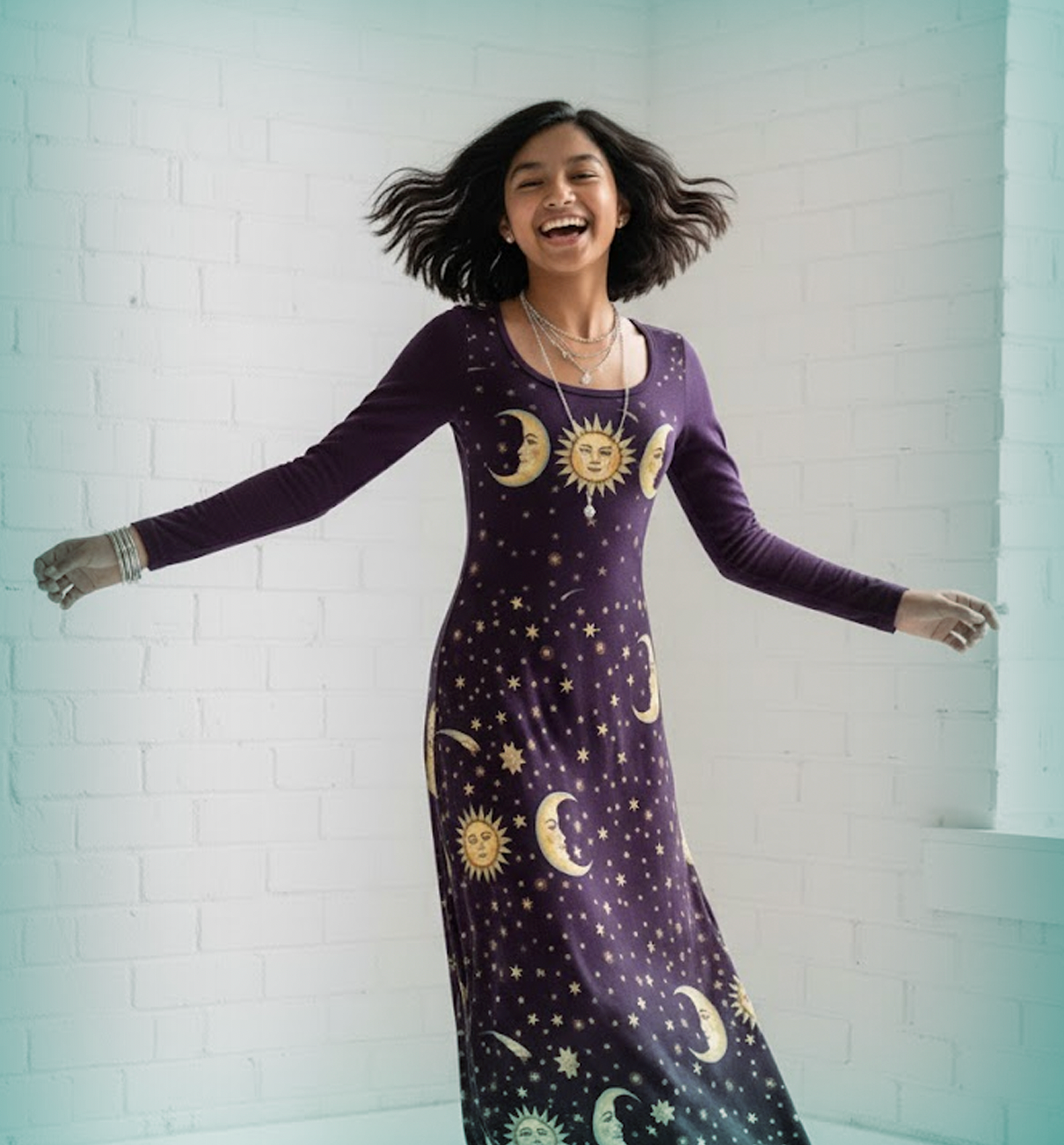 Celestial Whimsigoth Velvet Maxi Dress