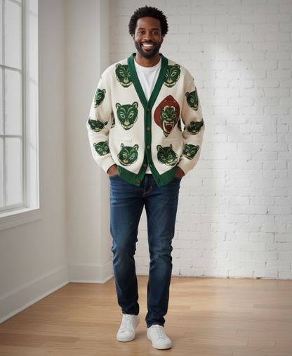 Scaredy Cat Fashion Cardigan with Button Closure