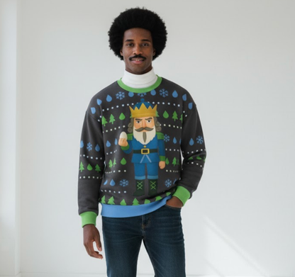 🥚 Eggs over Eggnog | Kier Nutcracker Sweater