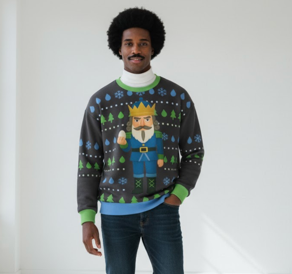 🥚 Eggs over Eggnog | Kier Nutcracker Sweater