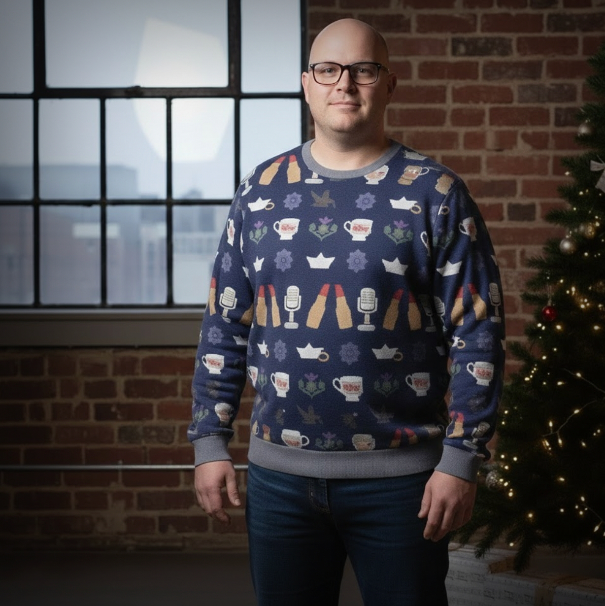 Sleep No More Holiday Ephemera Sweater