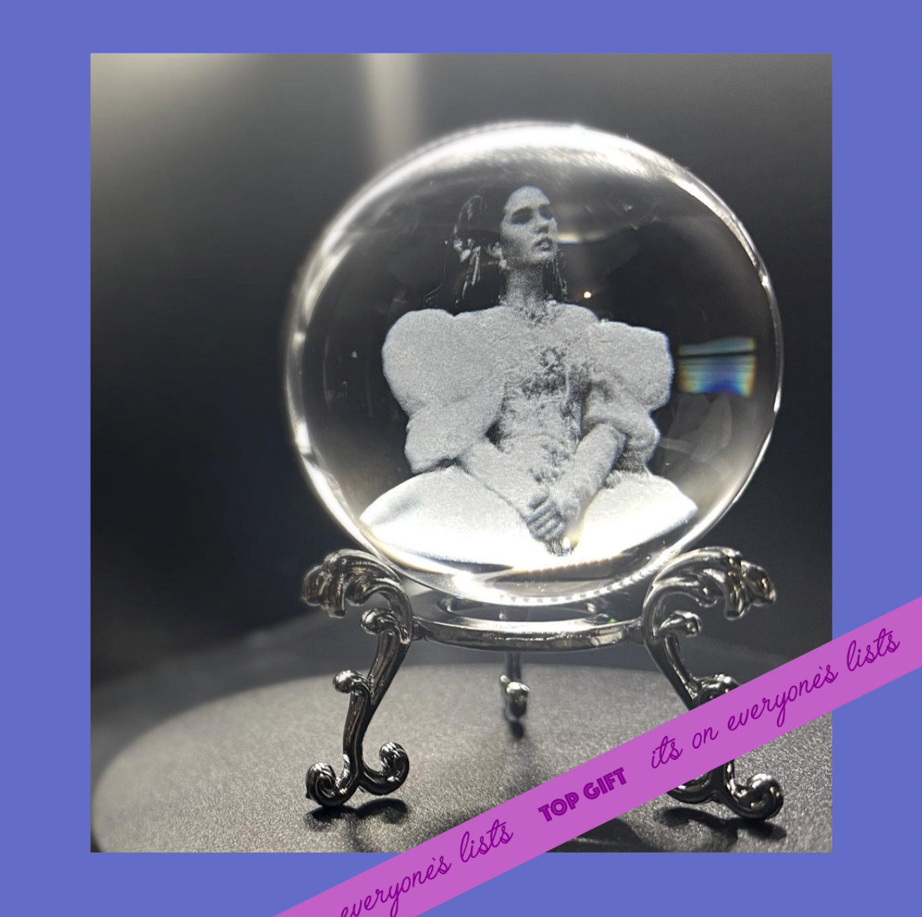 Sarah in a Crystal Ball Labyrinth Inspired Desk Ornament