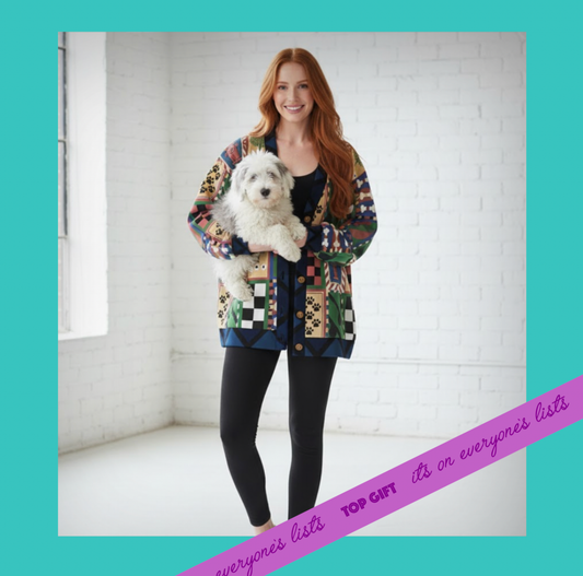 Trusted Steed Labyrinth Inspired V-Neck Cardigan