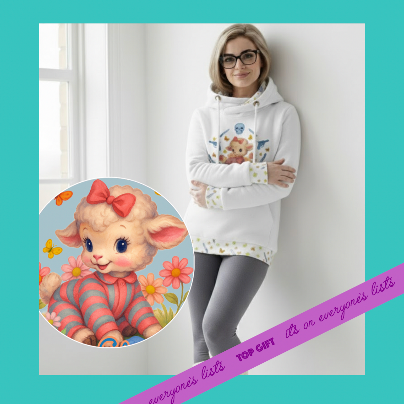 Cozy Clothes and Murder Shows Retro Glam Patchwork Hoodie