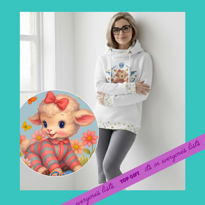 Cozy Clothes and Murder Shows Retro Glam Patchwork Hoodie