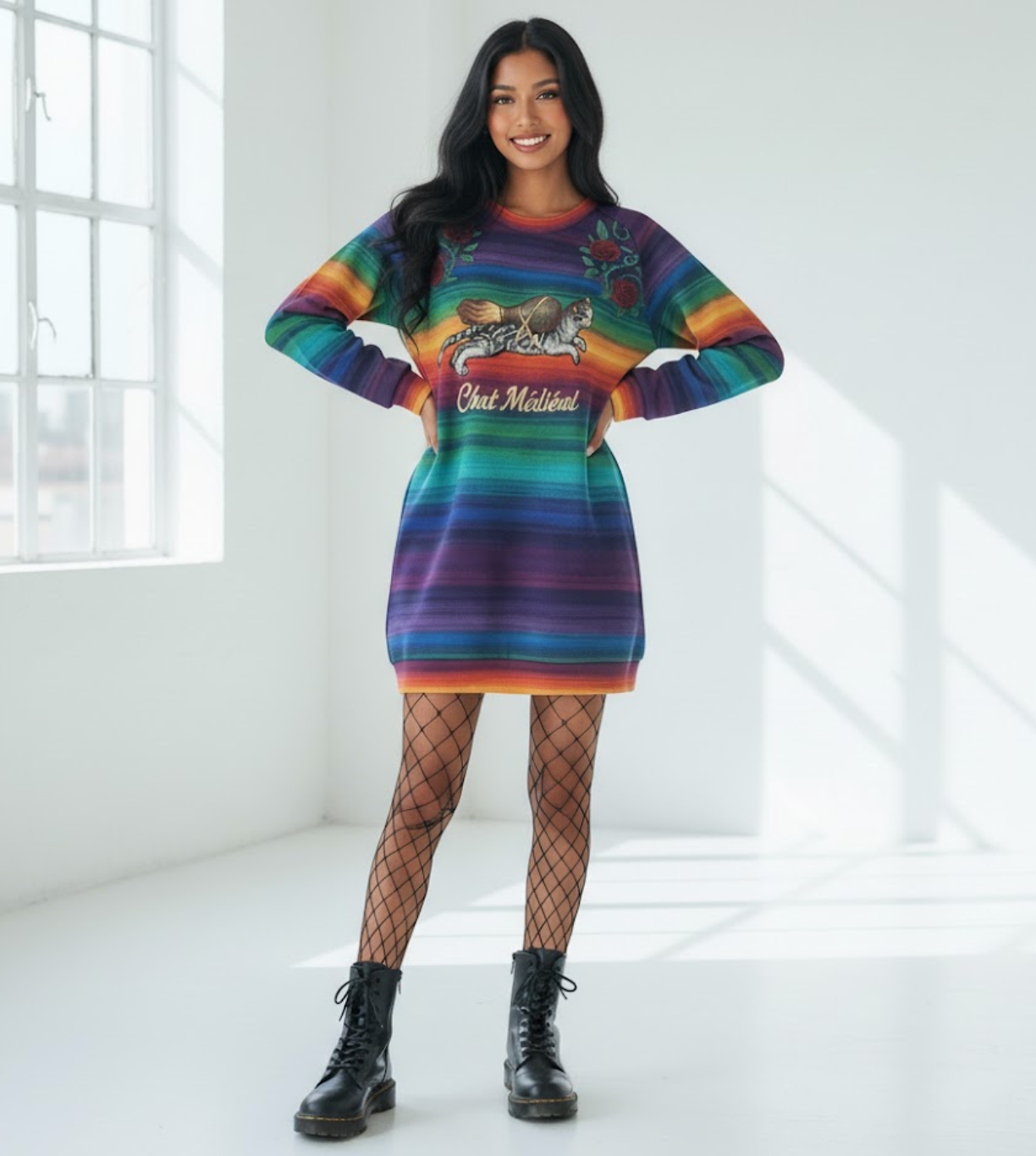 🚀🐱 Medieval Rocket Cat Sweater | Designer-Inspired Parody Pullover