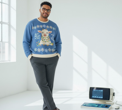 🐐 Good Tidings to You and All That Praise Kier Holiday Sweater