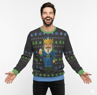 🥚 Eggs over Eggnog | Kier Nutcracker Sweater