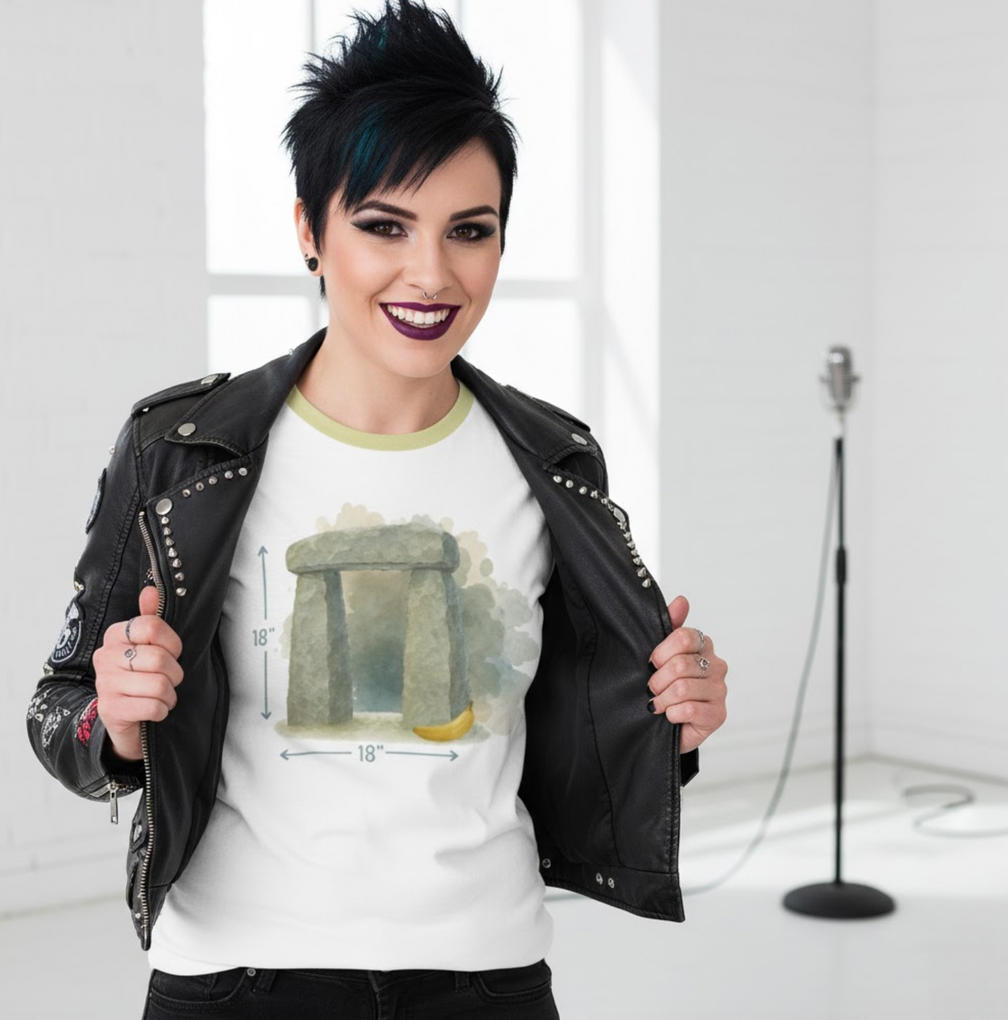 Banana For Scale Stonehenge Shirt: Mockumentary Parody Cotton Tee Slim Fit