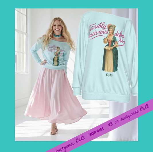 Spicy Romance Book Reader Off Shoulder Sweatshirt