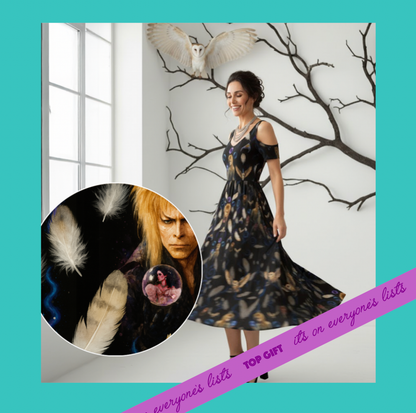 Goblin King Kaleidoscope Maxi Off Shoulder Dress