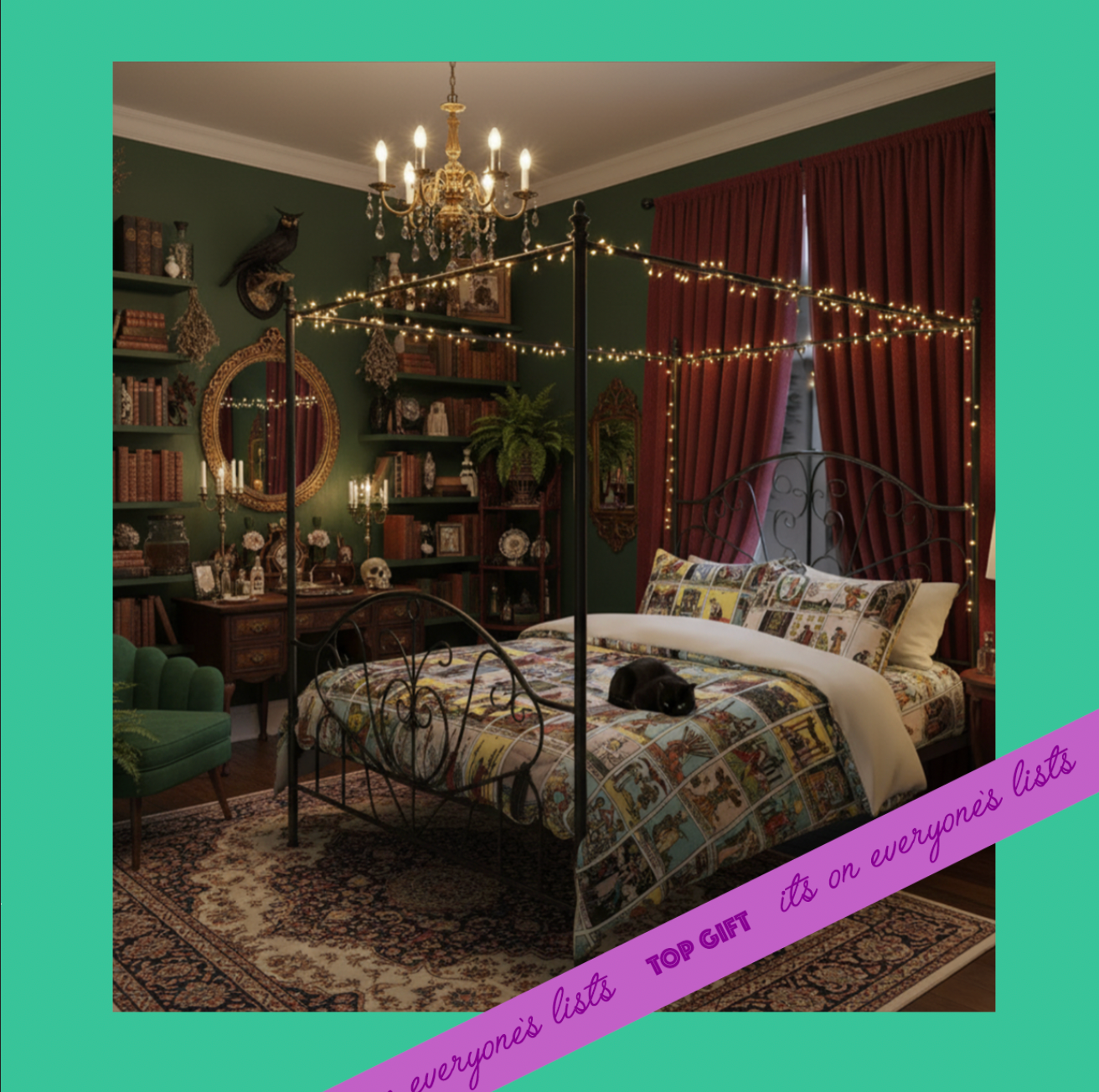 🔮 Tarot Card Patchwork Bed Set