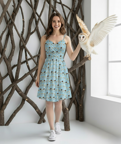 Through Dangers Untold Sweetheart Dress in Blue