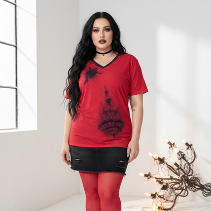 Phantom and the Chandelier POTO V-Neck Top