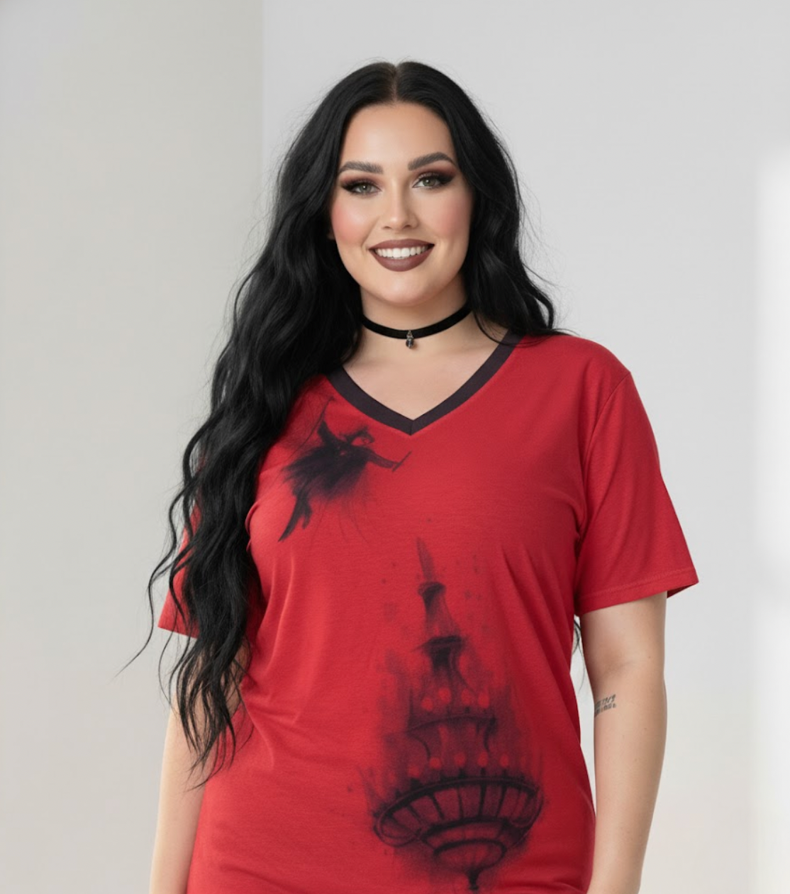 Phantom and the Chandelier POTO V-Neck Top