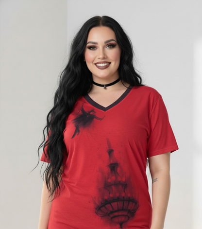 Phantom and the Chandelier POTO V-Neck Top