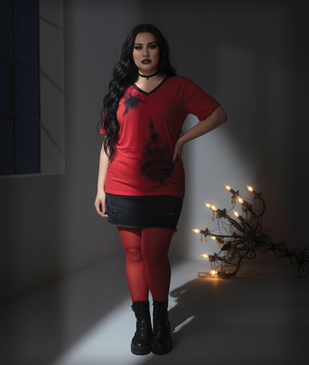 Phantom and the Chandelier POTO V-Neck Top