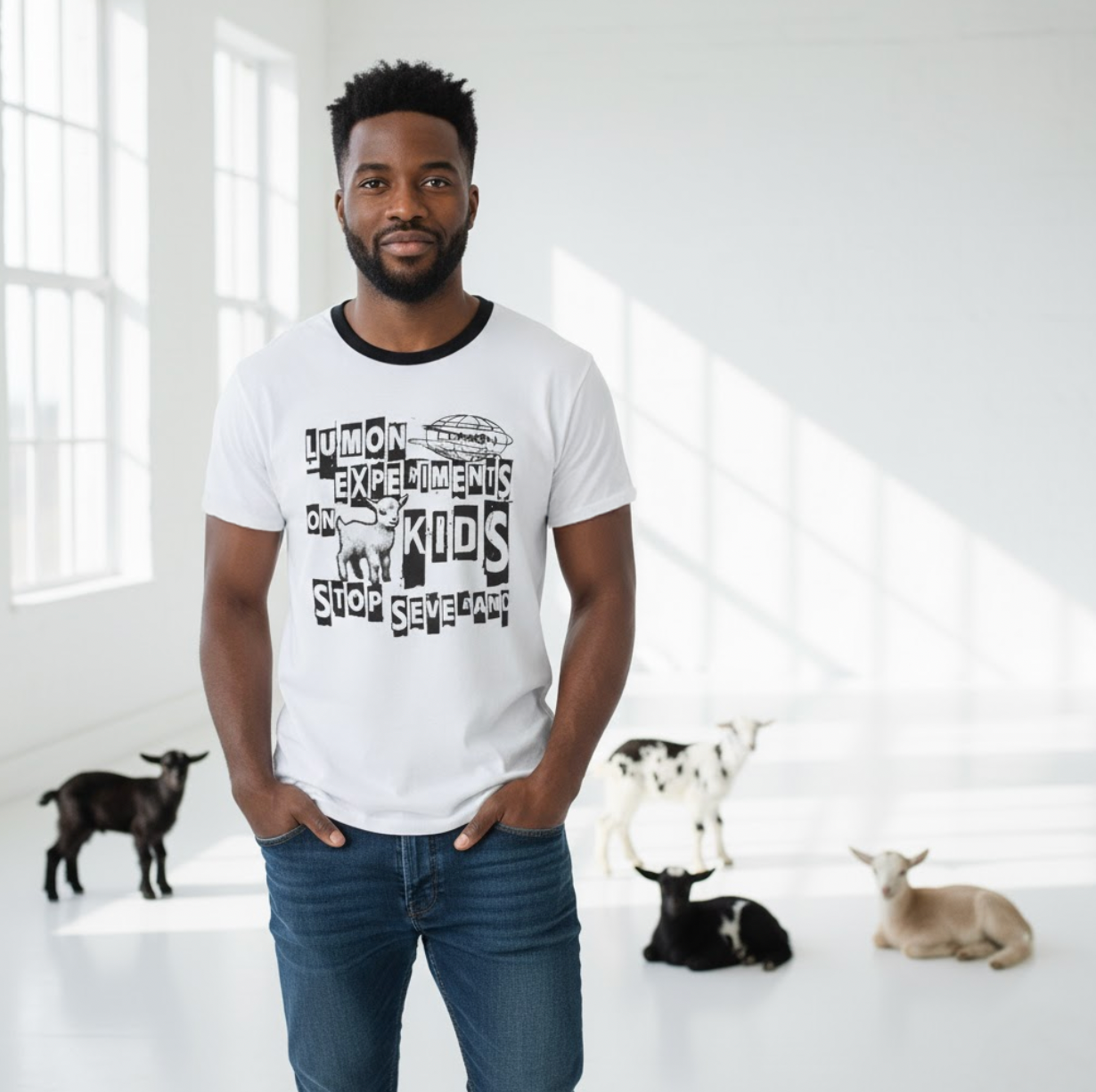 They’re Experimenting on Kids! Lumon Protest Graphic Tee (Gender Neutral Sizing)