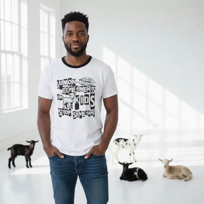 They’re Experimenting on Kids! Lumon Protest Graphic Tee (Gender Neutral Sizing)