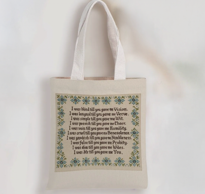 Praise Kier Needlepoint Tote Bag