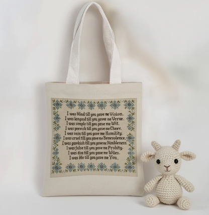 Praise Kier Needlepoint Tote Bag