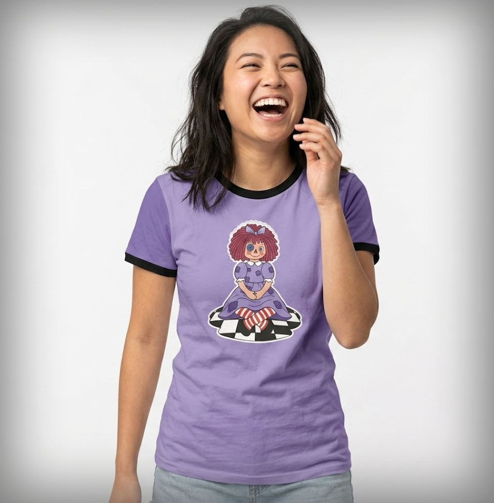 Raggedy-atha Fitted Tee 100% Cotton Tee