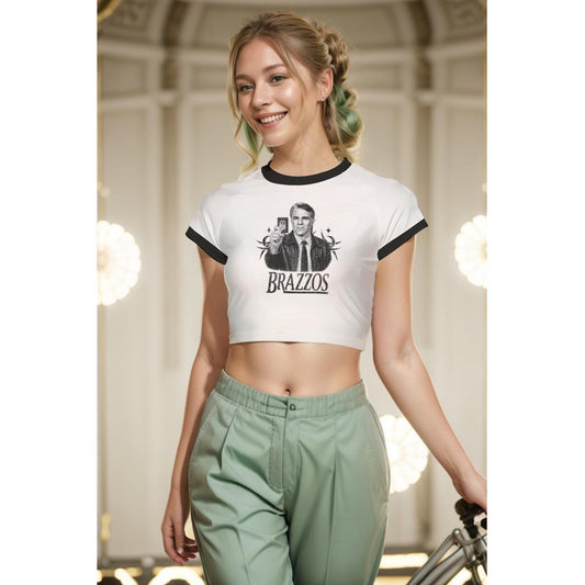 Brazzos Baby Doll Crop Top | Fan Only Murders in the Building Inspired Shirt | Y2K Style