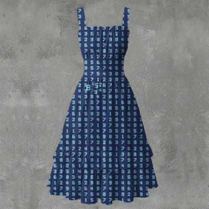 The Numbers Are Scary Ruffle Dress