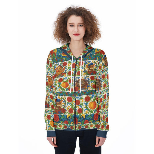 Fantasy Maze Inspired Hoodie | Italian Majolica Tile | Fandom Hoodie with Pockets
