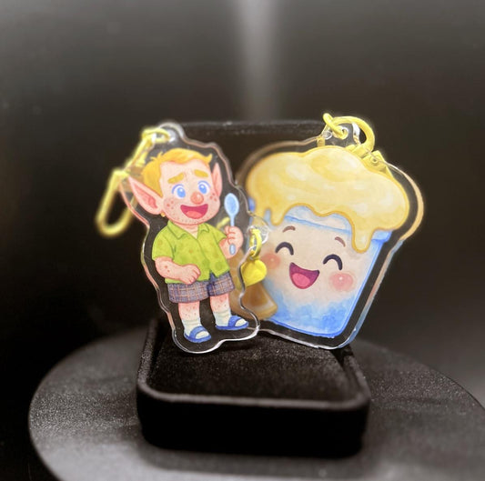 Gilear and Lemon Yogurt Magnetic Keychain Set: Dimension 20 Fanmade Merch