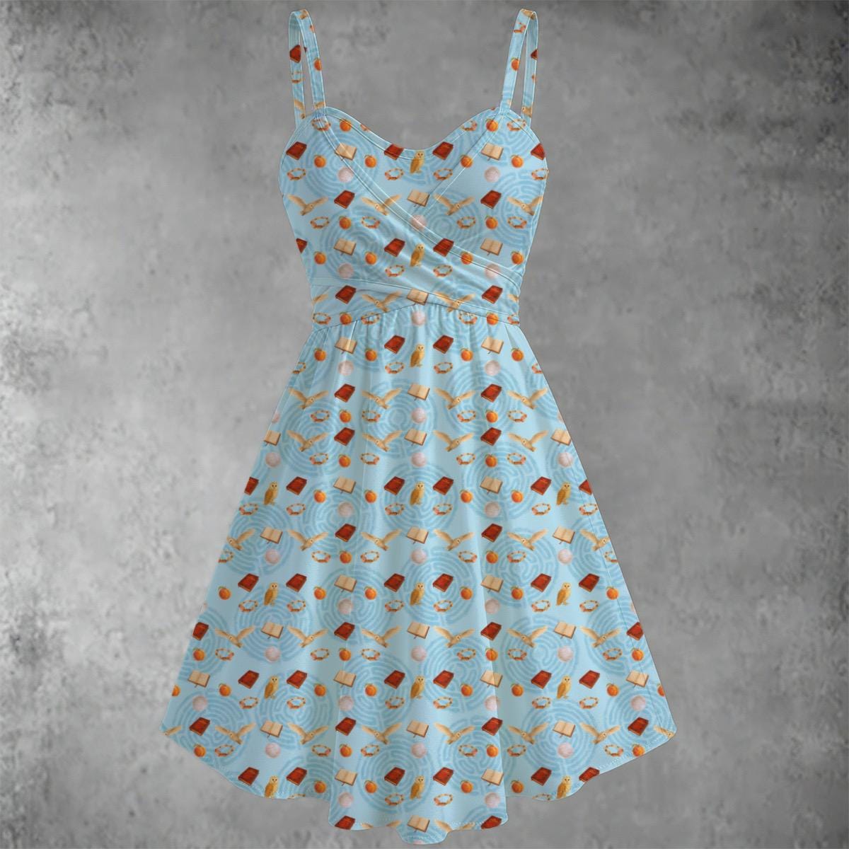 Through Dangers Untold Dress in "''ello blue"  Inspired by Fantasy Maze Parody Fanmade Merch