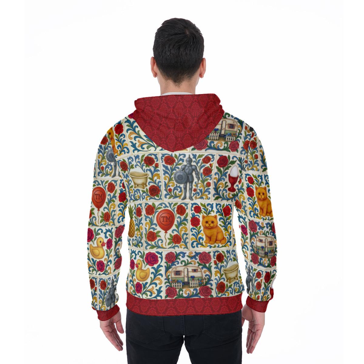 Taskmaster Inspired Hoodie  Zip Up Hoodie | Italian Majolica Tile