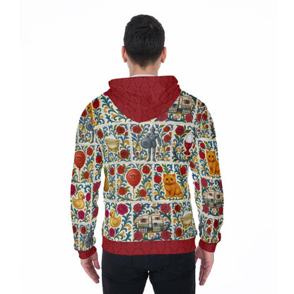 Taskmaster Inspired Hoodie  Zip Up Hoodie | Italian Majolica Tile