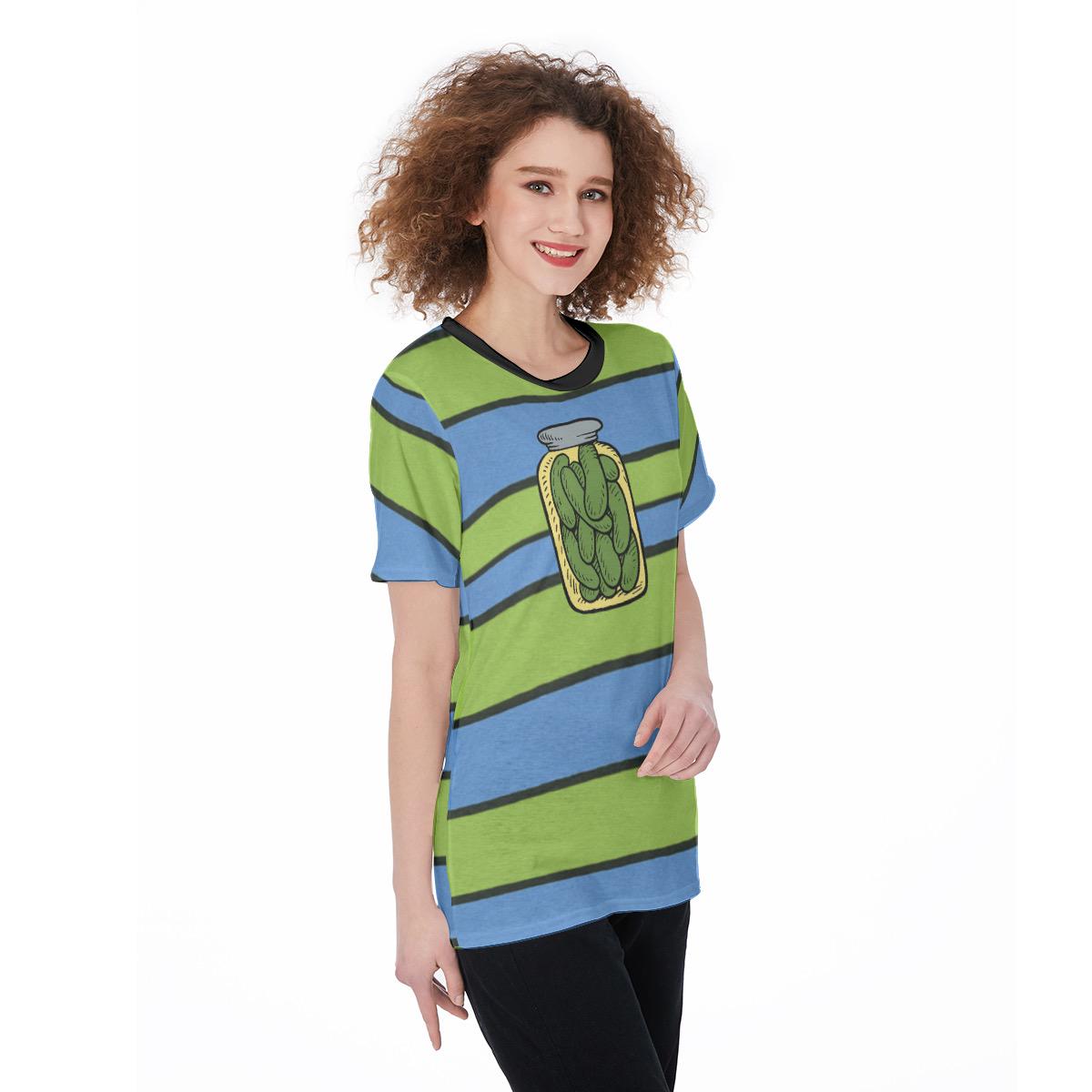 Retro Pickle Jar Cartoon Shirt: 80s Nostalgia Graphic Tee