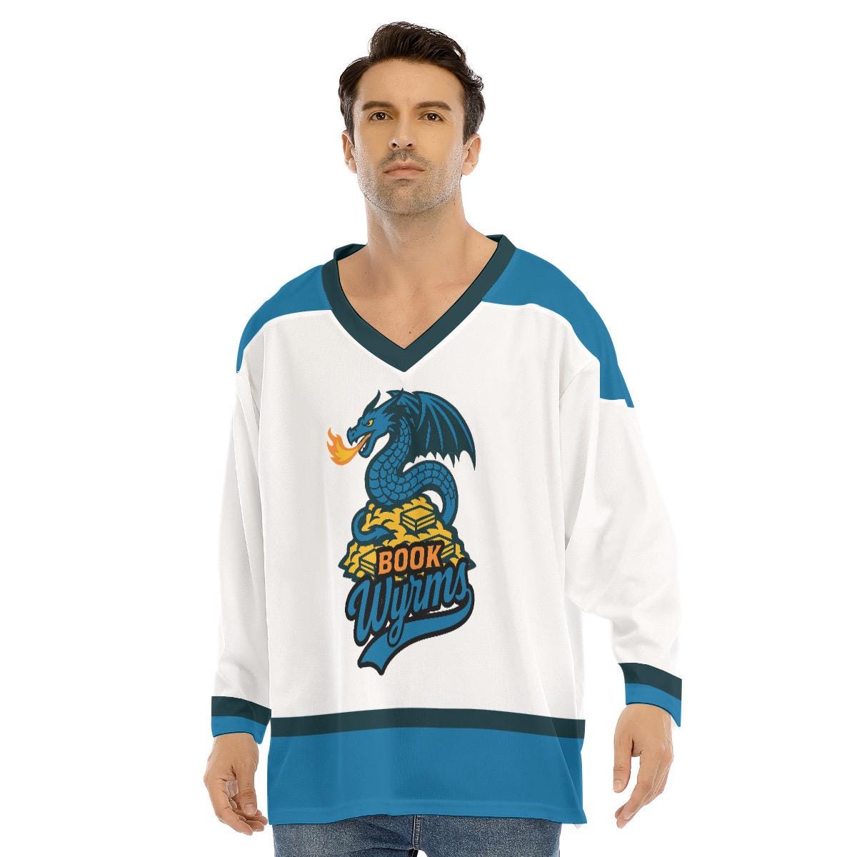 The Book Wyrms Hockey Jersey – Reading is My Favorite Sport – Literary Team Spirit Top
